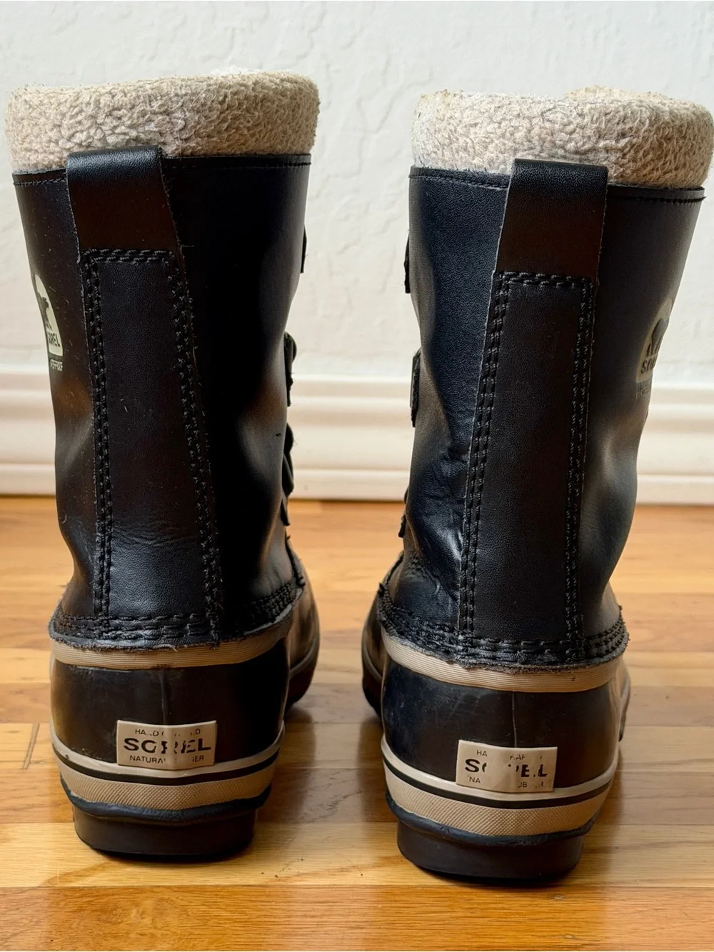 Sorel Black and Tan Men's Insulated Waterproof Lace-Up Boots